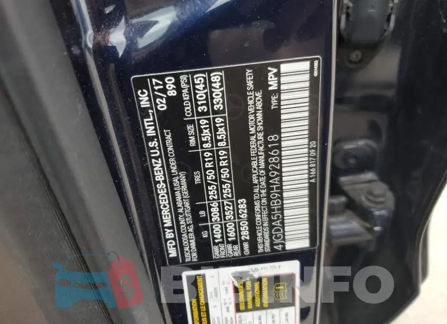 4JGDA5HB9HA928618 Photo# 13
