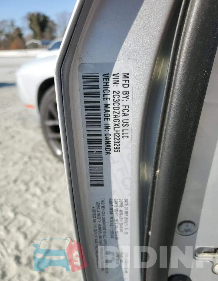 2C3CDZAGXLH223295 Photo# 13