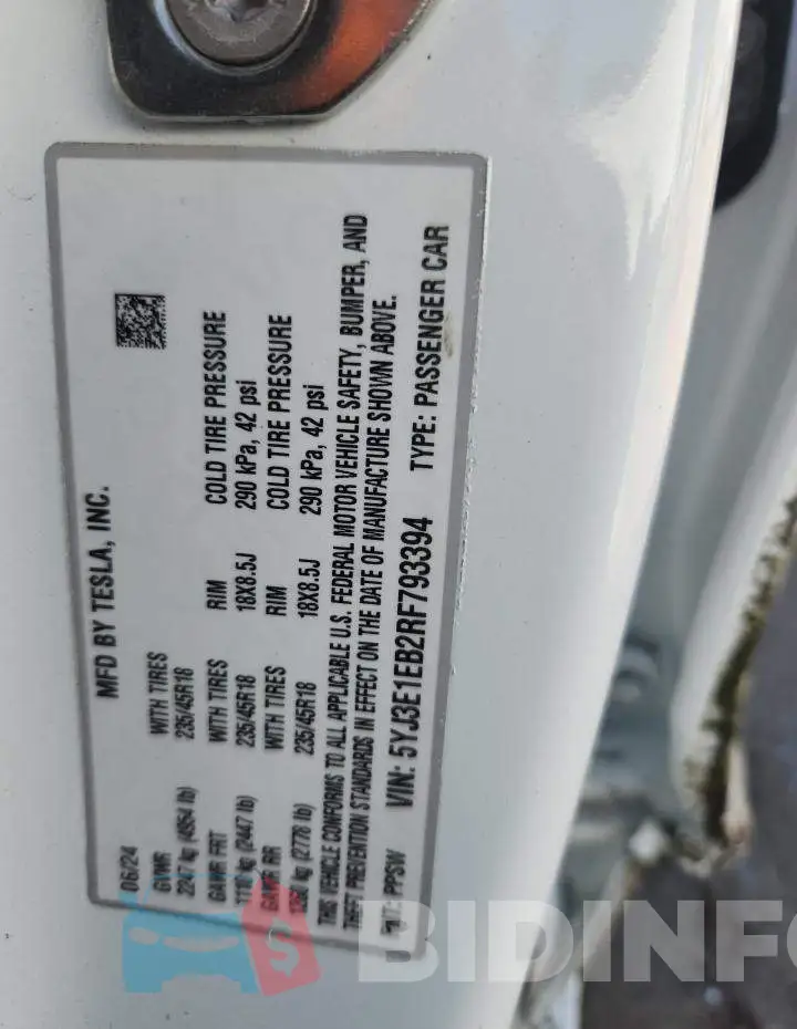 5YJ3E1EB2RF793394 Photo# 12