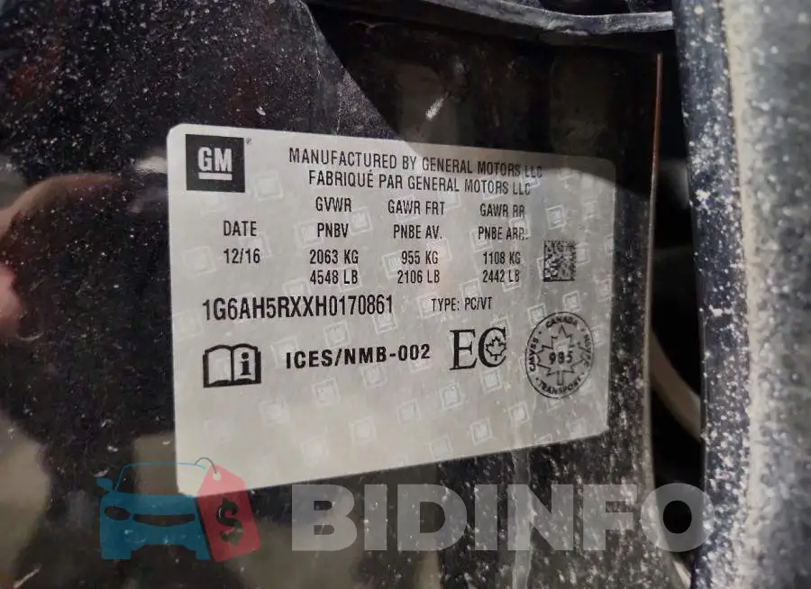 1G6AH5RXXH0170861 Photo# 12