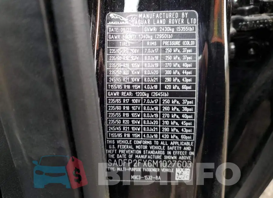 SADFP2FX6M1027603 Photo# 13