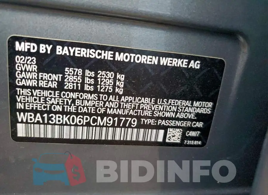 WBA13BK06PCM91779 Photo# 13