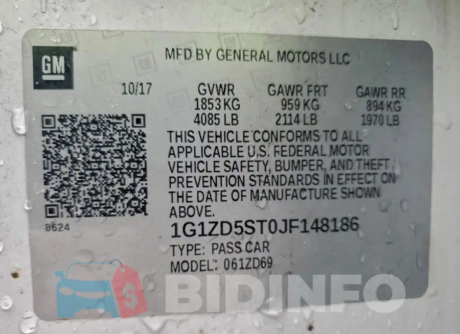 1G1ZD5ST0JF148186 Photo# 12