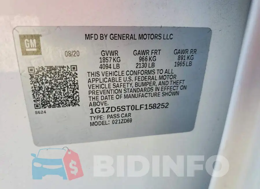 1G1ZD5ST0LF158252 Photo# 12