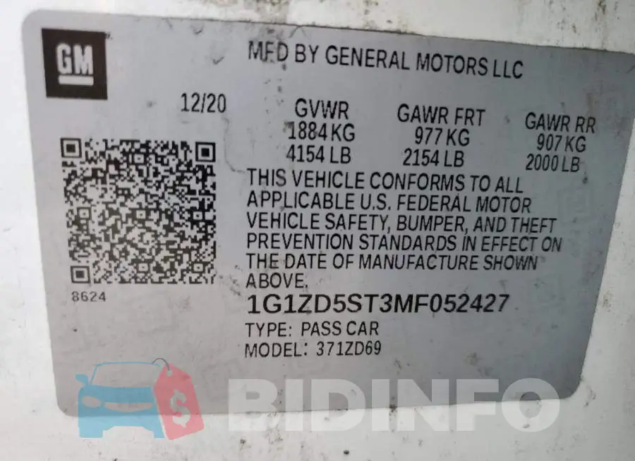 1G1ZD5ST3MF052427 Photo# 12
