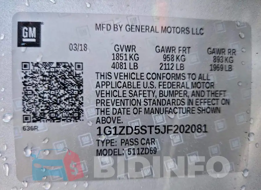 1G1ZD5ST5JF202081 Photo# 13