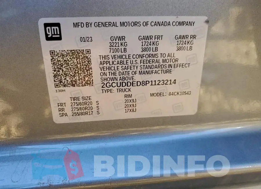 2GCUDDED8P1123214 Photo# 13