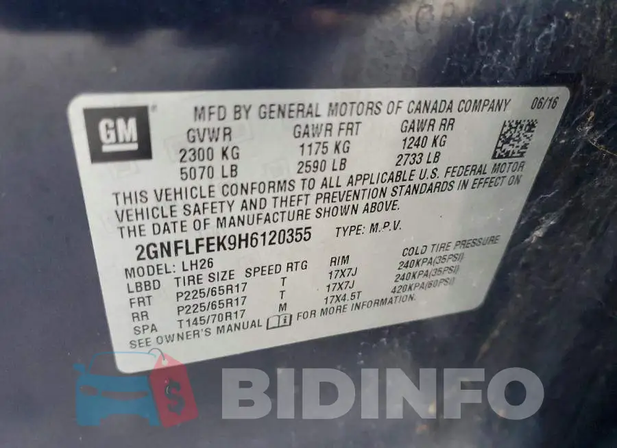 2GNFLFEK9H6120355 Photo# 13