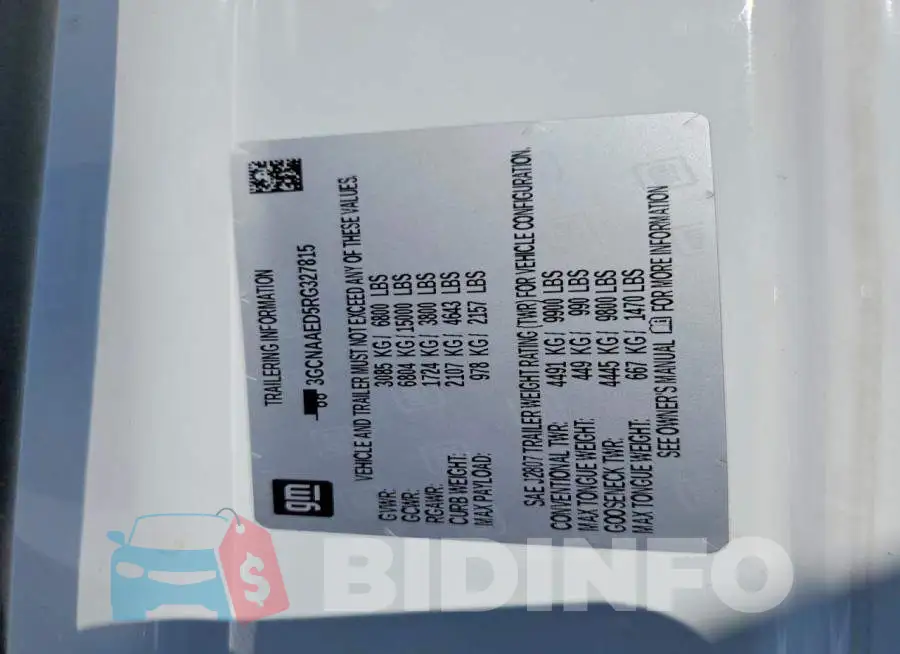 3GCNAAED5RG327815 Photo# 13