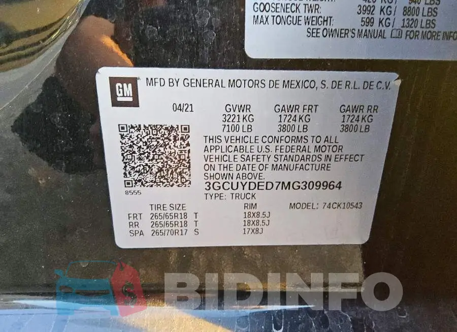 3GCUYDED7MG309964 Photo# 12