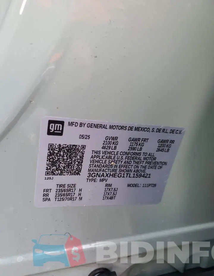 3GNAXHEG1TL159421 Photo# 13