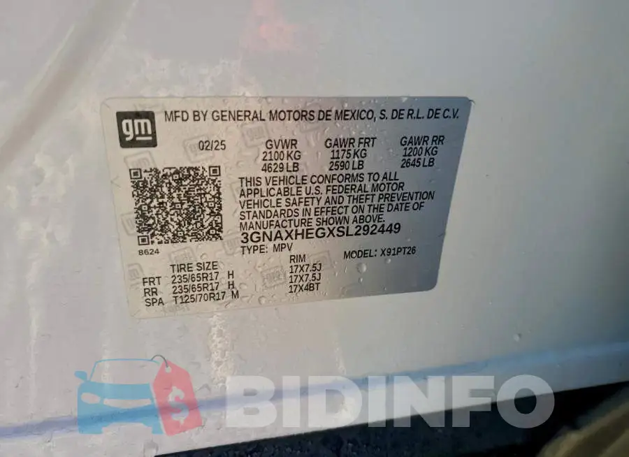 3GNAXHEGXSL292449 Photo# 13