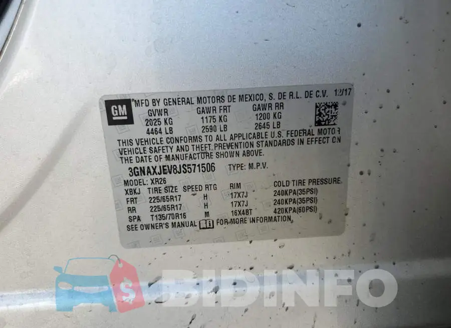 3GNAXJEV8JS571506 Photo# 14
