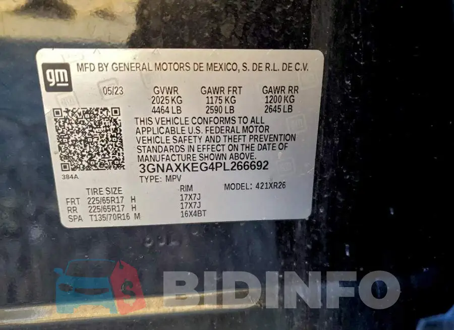 3GNAXKEG4PL266692 Photo# 13