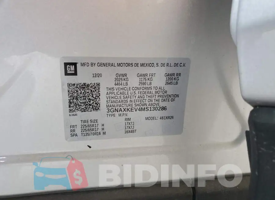 3GNAXKEV4MS130286 Photo# 13
