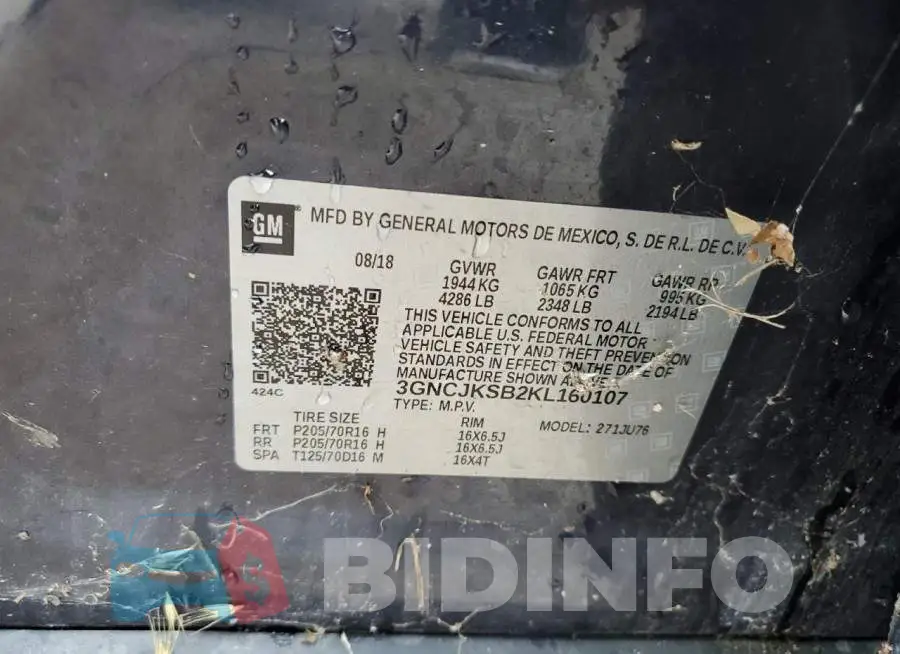 3GNCJKSB2KL160107 Photo# 12