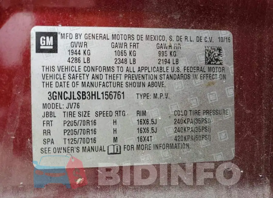 3GNCJLSB3HL156761 Photo# 12