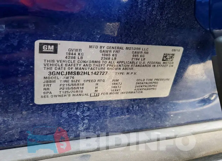 3GNCJMSB2HL142727 Photo# 13