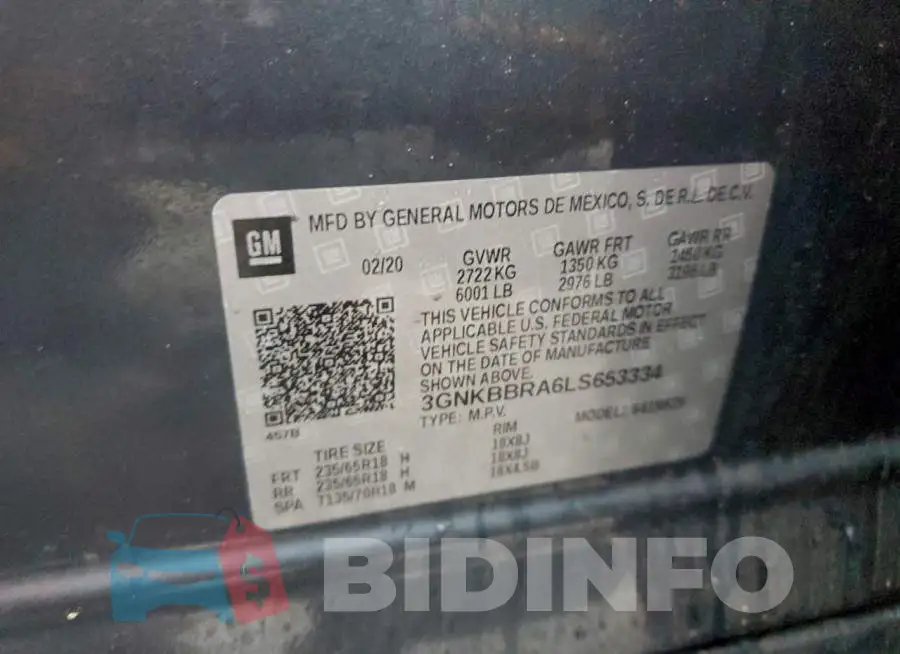 3GNKBBRA6LS653334 Photo# 13