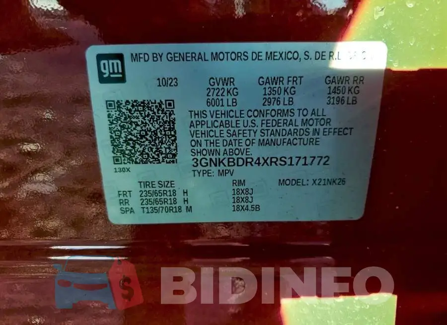 3GNKBDR4XRS171772 Photo# 13