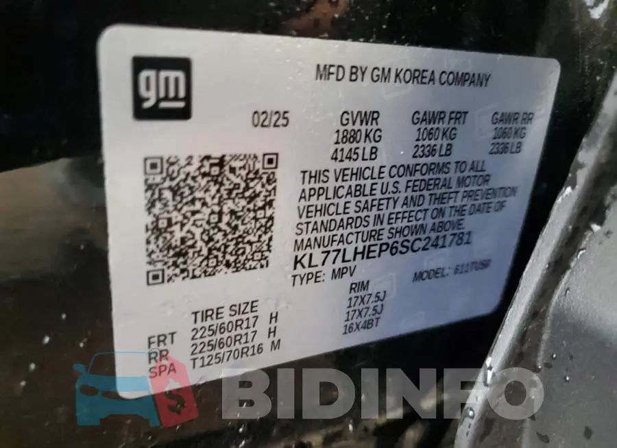 KL77LHEP6SC241781 Photo# 14