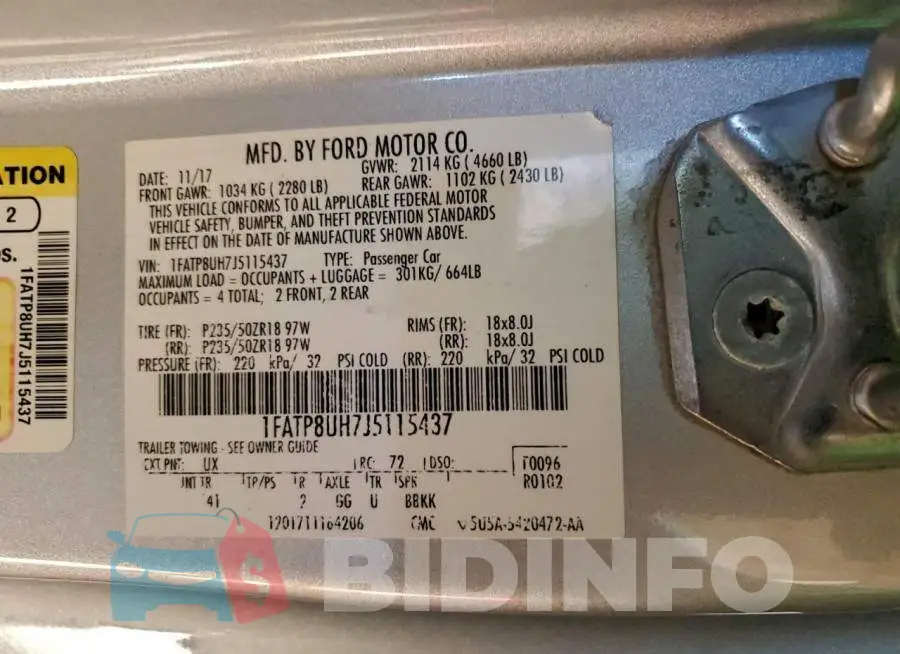 1FATP8UH7J5115437 Photo# 12