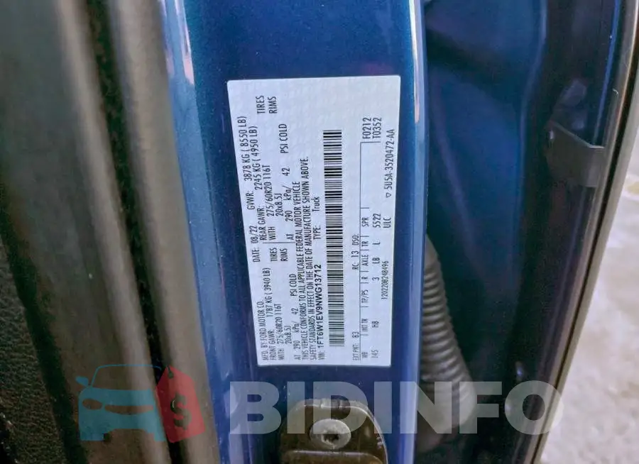 1FT6W1EV9NWG13712 Photo# 12