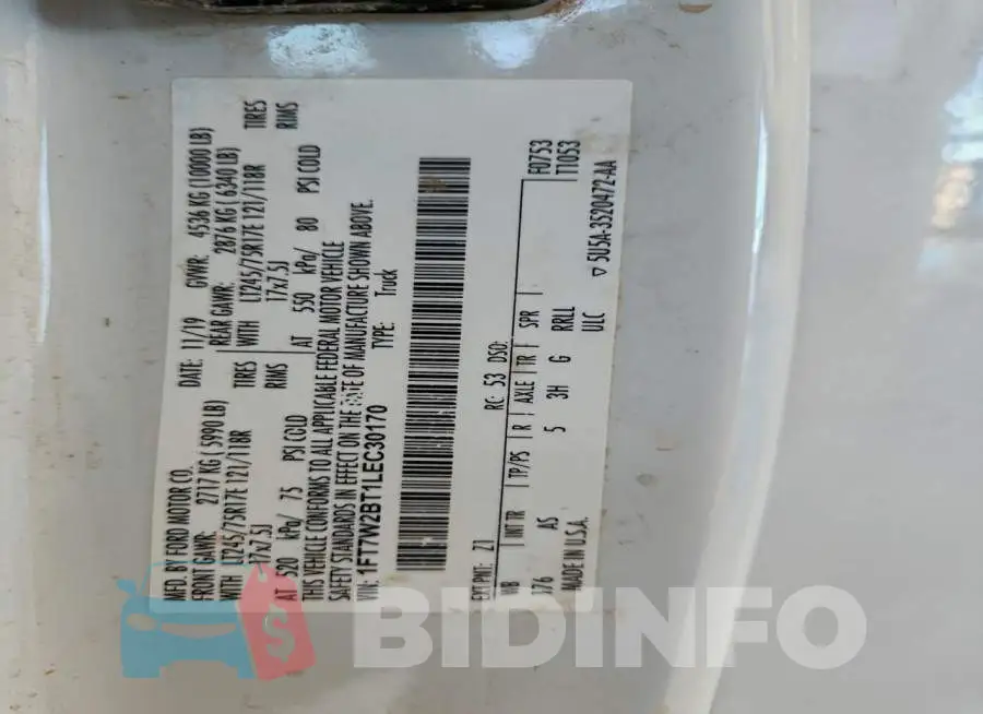 1FT7W2BT1LEC30170 Photo# 12