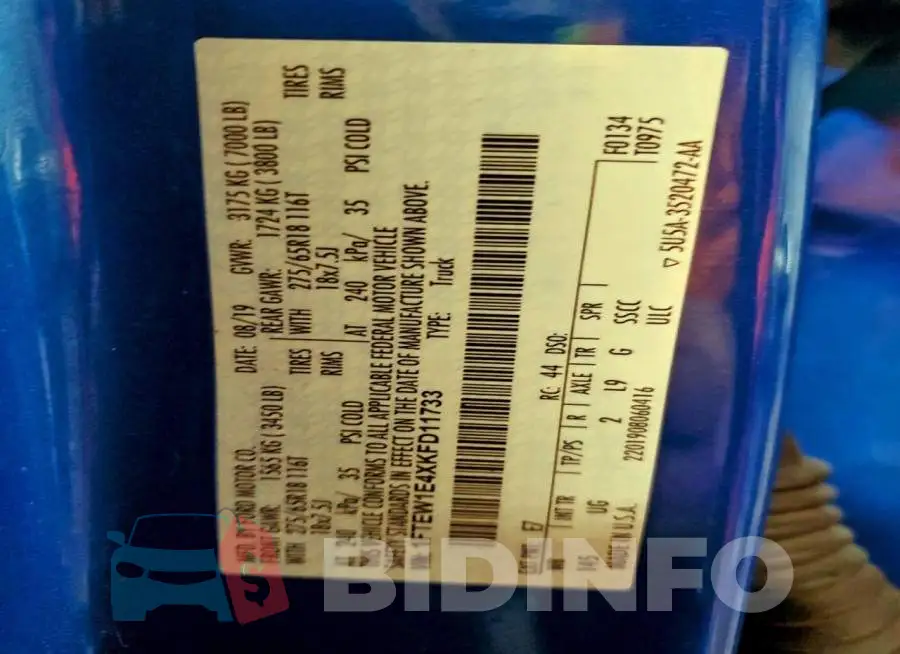 1FTEW1E4XKFD11733 Photo# 12