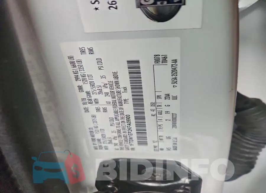 1FTEW1EP2KFA09900 Photo# 12