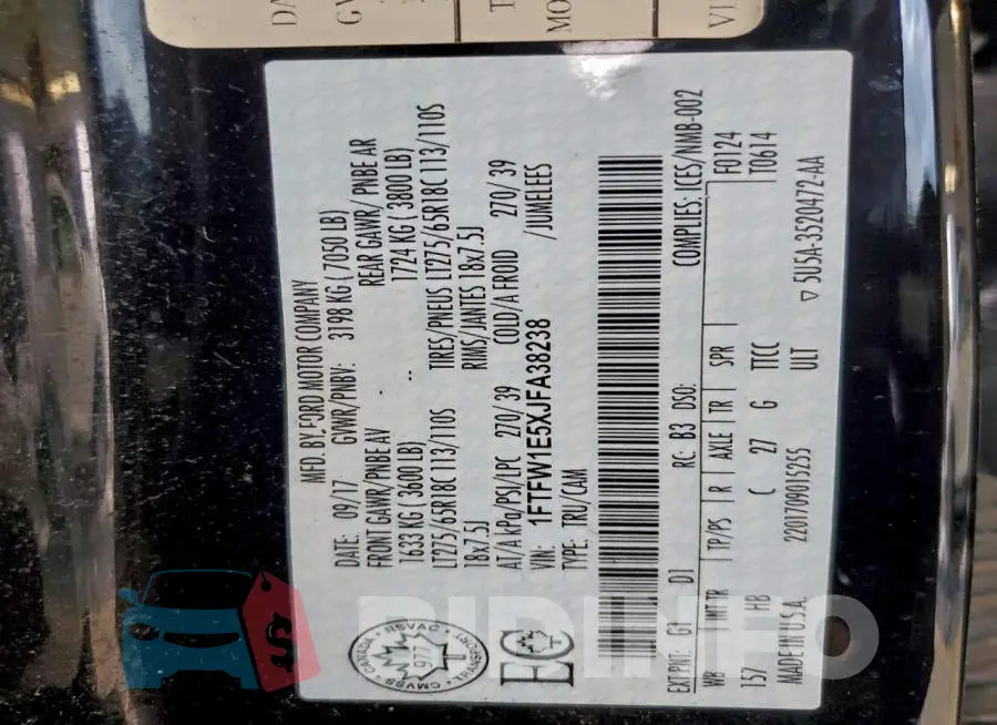 1FTFW1E5XJFA38238 Photo# 12