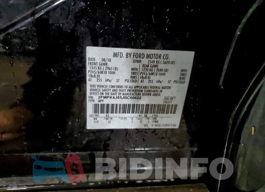 2FMPK4J85JBC60622 Photo# 13