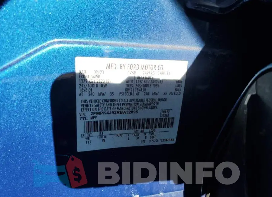 2FMPK4J92RBA32095 Photo# 13