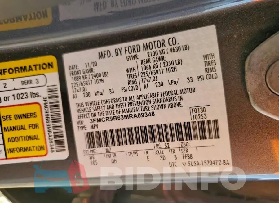 3FMCR9B63MRA09348 Photo# 13