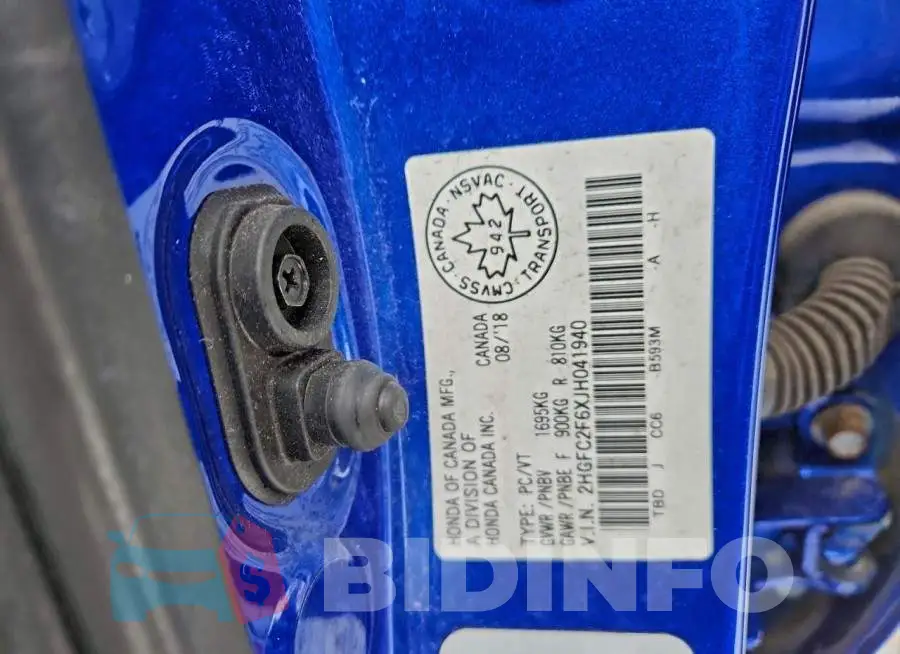 2HGFC2F6XJH041940 Photo# 13