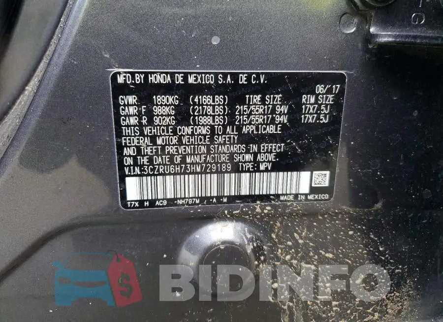 3CZRU6H73HM729189 Photo# 13