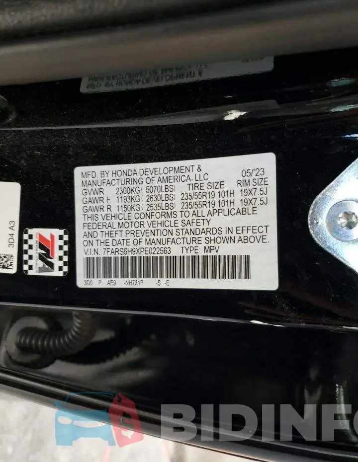 7FARS6H9XPE022563 Photo# 13