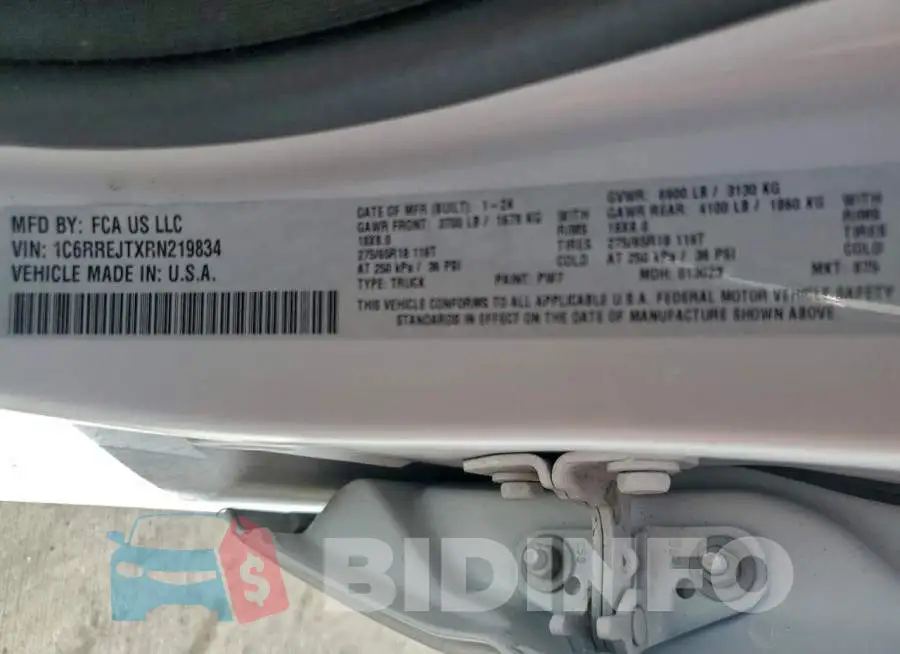 1C6RREJTXRN219834 Photo# 12