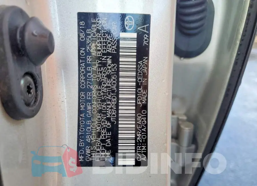JTDBVRBD1JA005153 Photo# 13
