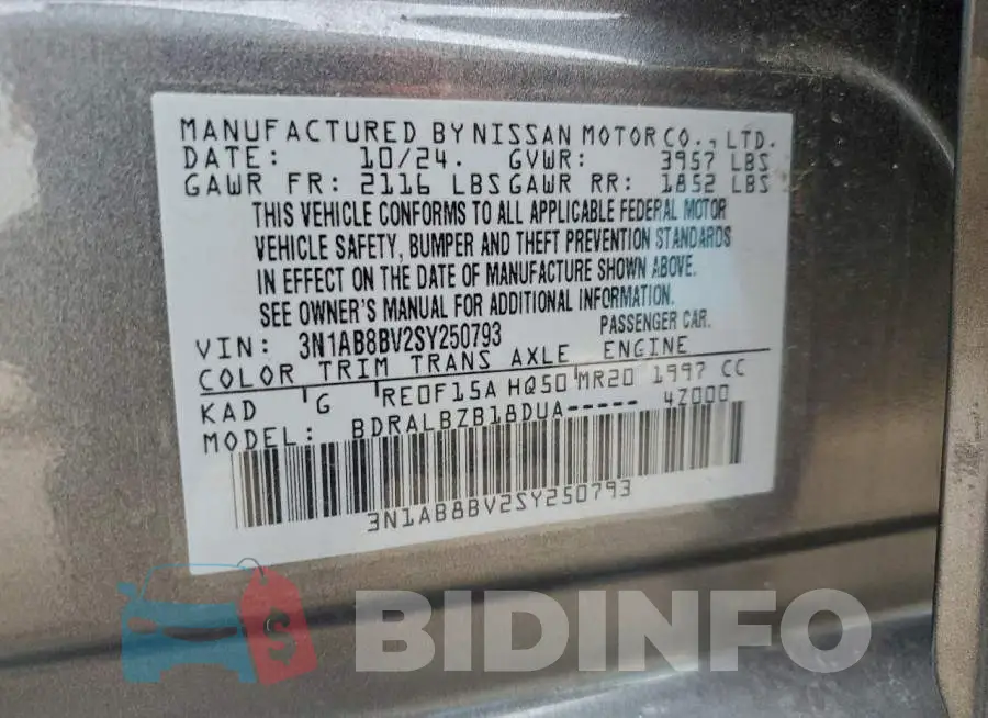 3N1AB8BV2SY250793 Photo# 12