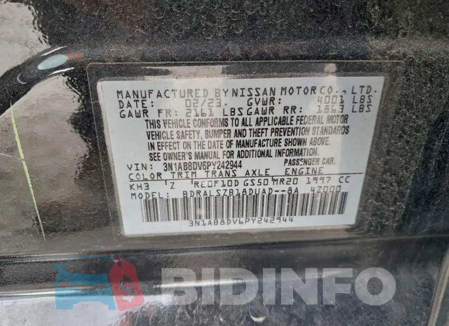 3N1AB8DV6PY242944 Photo# 12