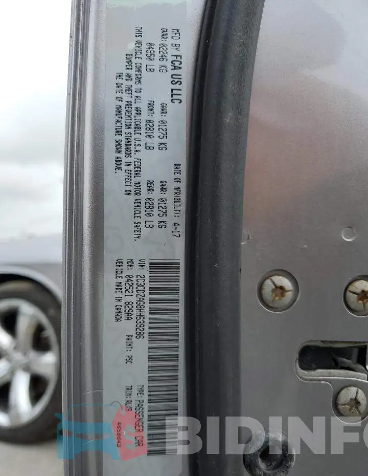 2C3CDZAG8HH639286 Photo# 13