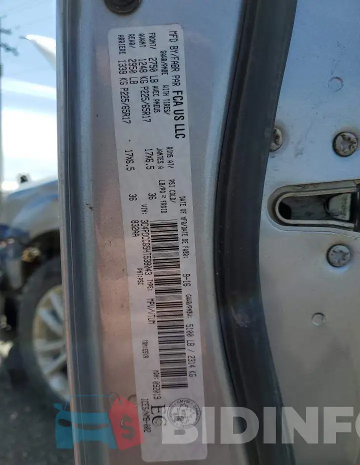 3C4PDCCG5HT538043 Photo# 12