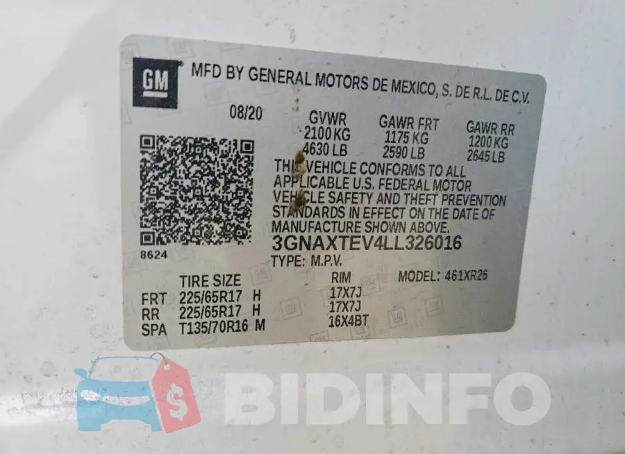 3GNAXTEV4LL326016 Photo# 13