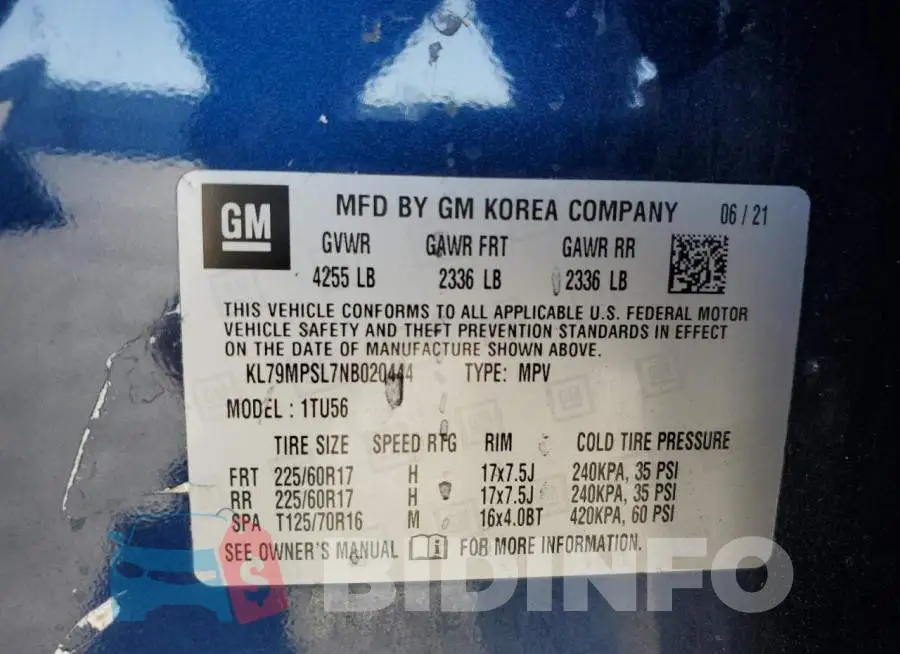 KL79MPSL7NB020444 Photo# 13
