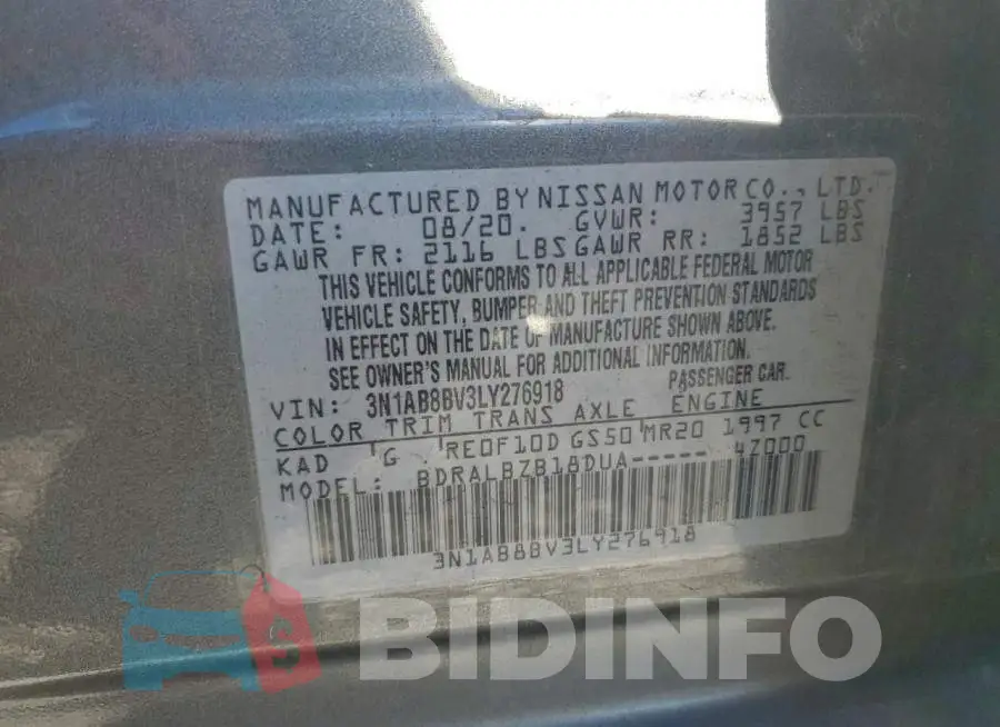 3N1AB8BV3LY276918 Photo# 12