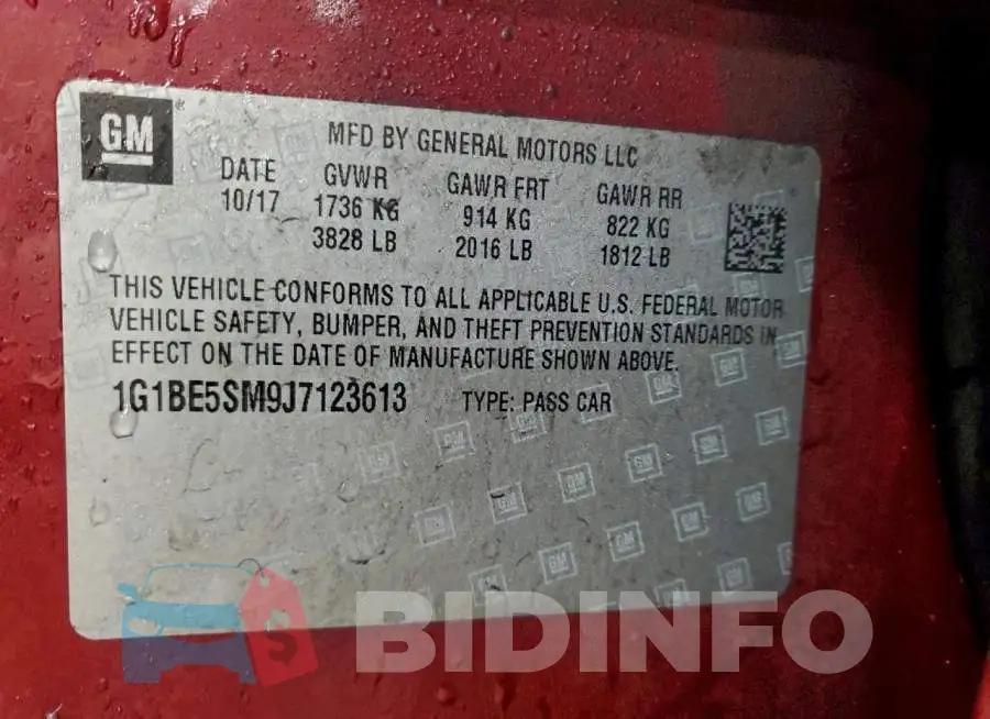 1G1BE5SM9J7123613 Photo# 12