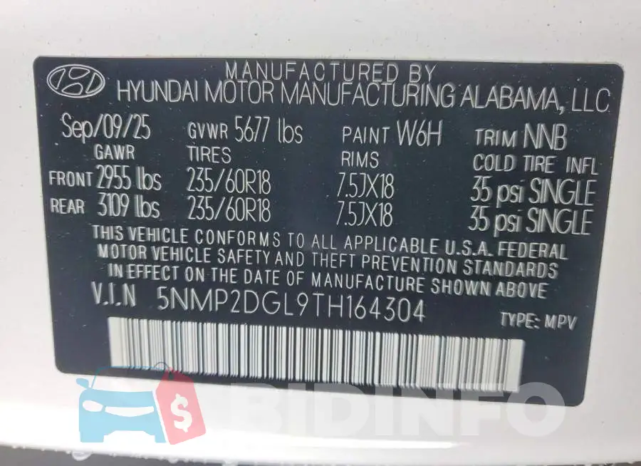 5NMP2DGL9TH164304 Photo# 14
