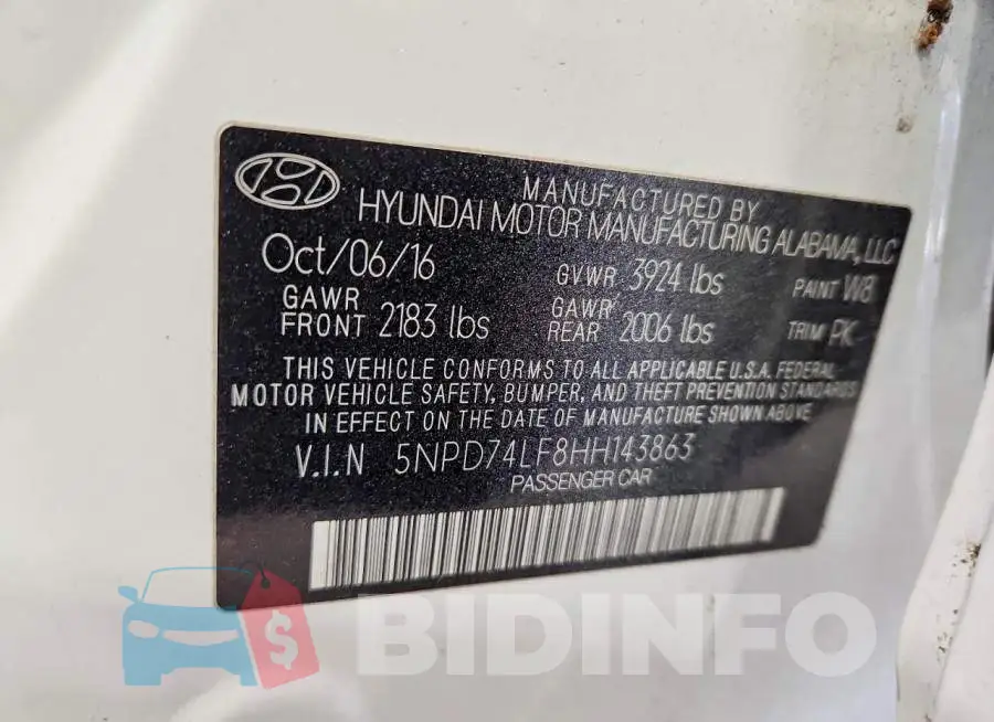 5NPD74LF8HH143863 Photo# 12