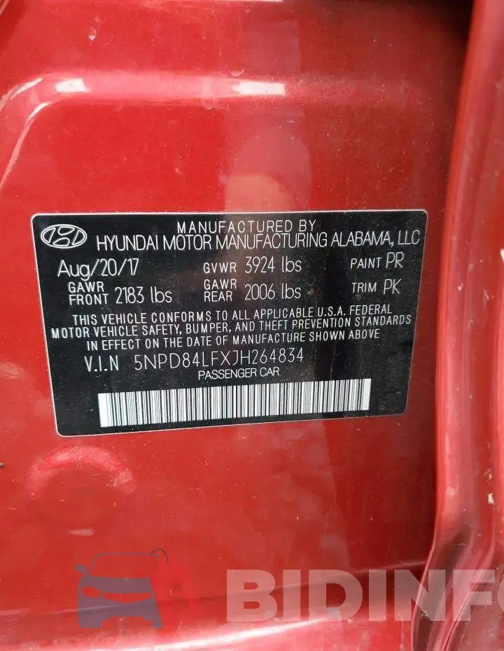 5NPD84LFXJH264834 Photo# 12